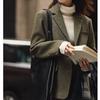 Wool Vintage Tweed British Casual Suit Jacket for Women