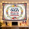 250 ЛЕТ СВОБОДЫ Многоразовый Гобелен Патриотический Дизайн Независимости для Декора Дома Прочный Высокое Качество Различные Размеры Плоская Печать