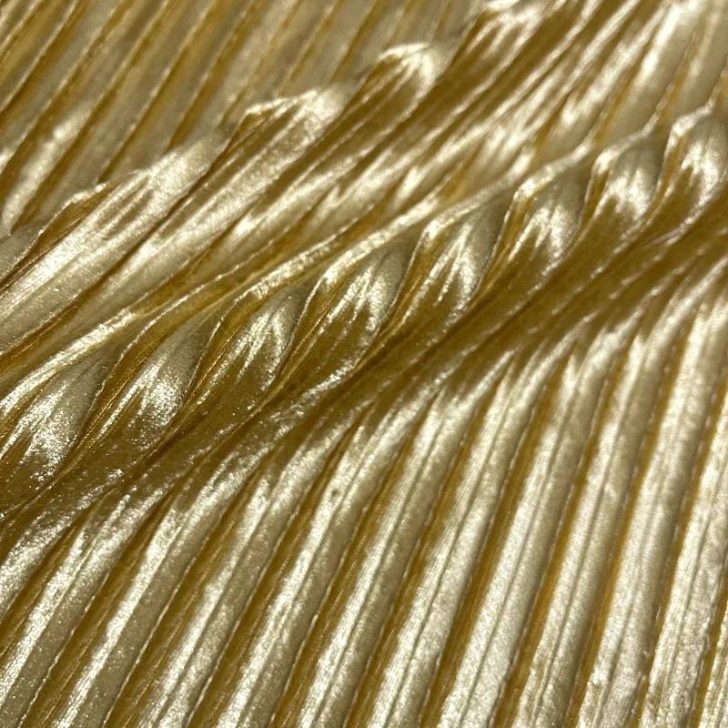 Solid Color 100x150cm Pleated Satin Fabric Per Meter Needlework Dress Skirt Costume Clothes Diy Sewing Cloth Soft Glossy Smooth