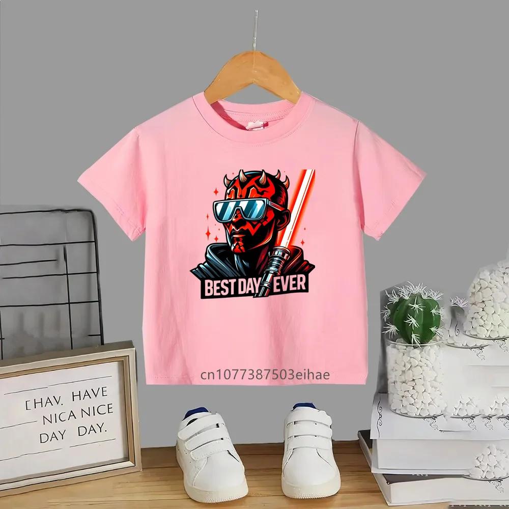 Childrens Star Wars Print ShortSleeved TShirt Soft Cotton Comfortable 314 Years Old Boys and Girls Luxury Top