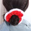 Снег Новый год Резинки для волос Вельветовые Плюшевые Женские Кольца для волос Рождественская Веревка для волос Аксессуары для вечеринок