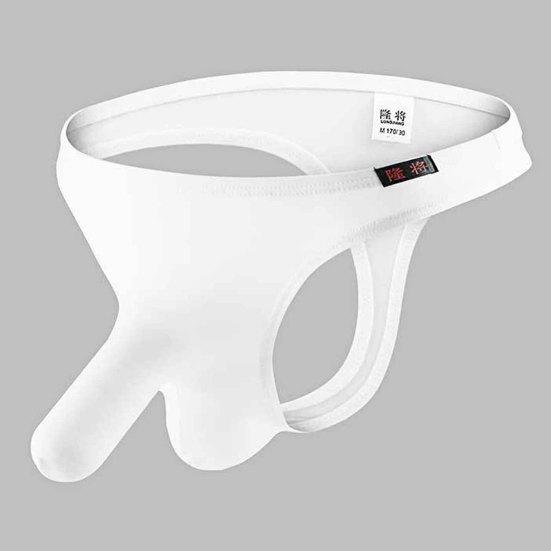 Longjiang Thong Solid Color Breathable Men Elephant Nose Elasticity G-strings for Sleeping