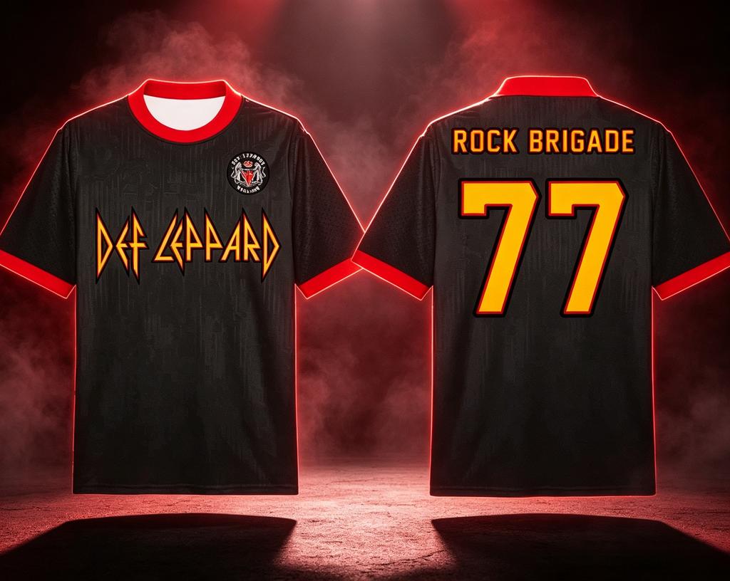 Def Leppard Rock Brigade Football Jersey Men Women Summer Sports Oversize T-shirt Breathable Quick Drying Streetwear Clothing