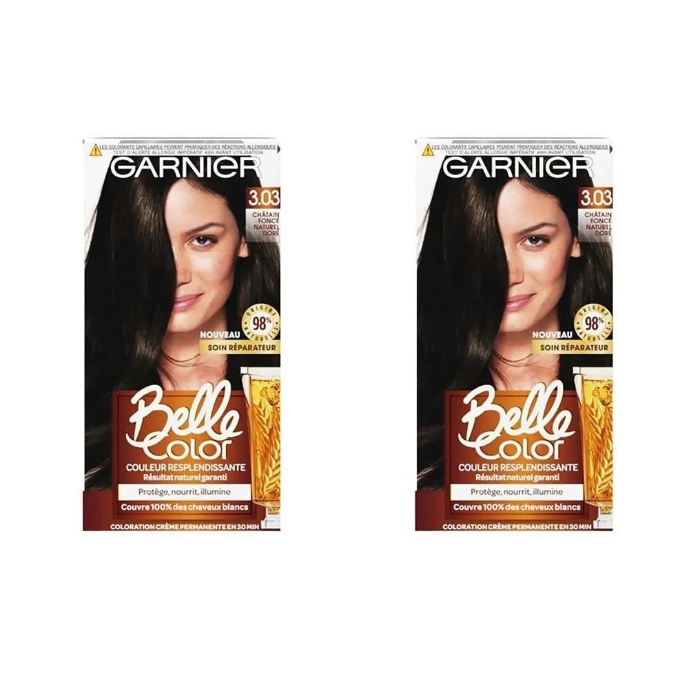 Garnier Belle Hair Color 2-Pack 3.03 Natural Dark Brown Golden Permanent Color 3.03 Natural Dark Brow