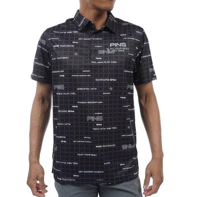 Поло с коротким рукавом Quick UV для гольфа S [Pin Apparel] Мужское (Поглощение пота, сушка, защита) / / 621-4160305 010_Черный