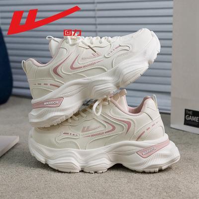 Женские кроссовки на толстой подошве в китайском стиле, осень 2024, новая коллекция, кожаная поверхность, маленькая женщина выглядит высокой, туфли папы