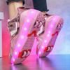TUINANLE Children’s Two Wheels Luminous Glowing Sneakers Heels Light Roller Skate Shoes