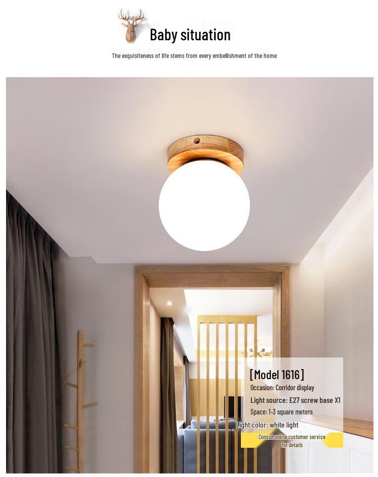 Современный светодиодный потолочный светильник с дизайном из массива дерева для спален и гостиных