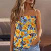 Летние топы-трубы для женщин, милая сексуальная футболка без рукавов с открытыми плечами и цветочным принтом