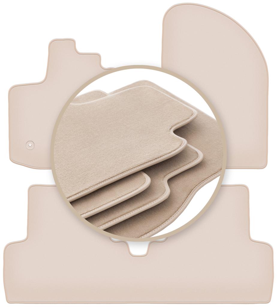 PREMIUM beige floor mats for: Dacia Lodgy minivan 2012-