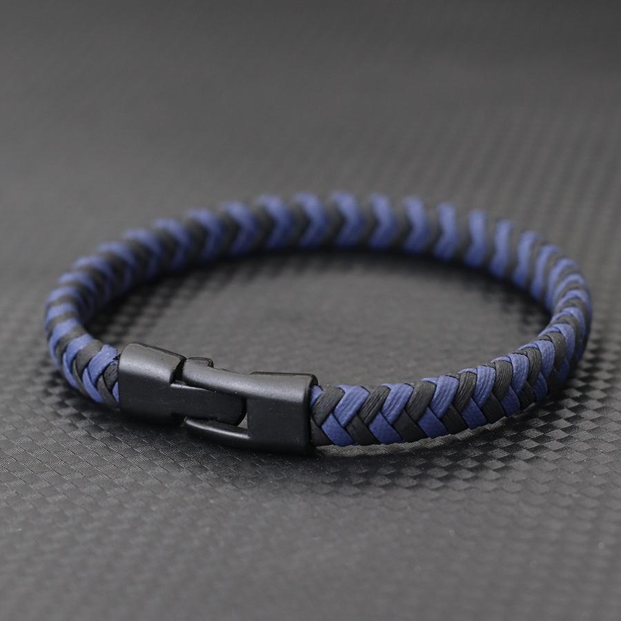 Плетеный кожаный браслет мужской простой крест полосатый искусственная кожа магнитный мужской модный браслет ручной работы ювелирный подарок Homme