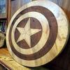 Wood Wall Decor Board Engraved 60.96 Cm Wall Hanging Round Shield