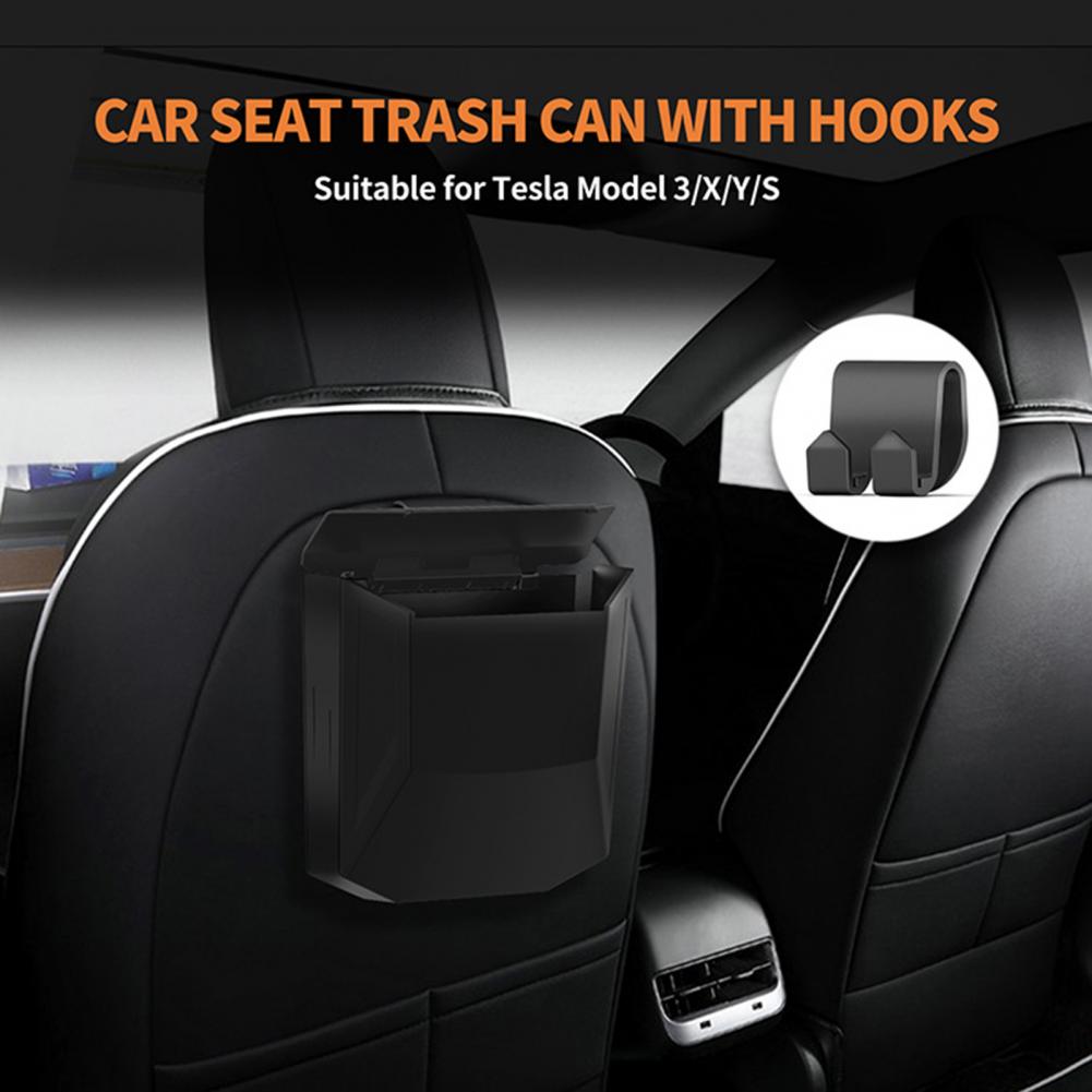 Автомобильный мусорный бак с крышкой, подвесной автомобильный органайзер для мусора, ящик для хранения, пластиковые мусорные баки, аксессуары для салона автомобиля