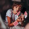 Luck Lab Одноколодный кожаный футляр/держатель для игральных карт - Черный - Подходит для карт размера Покер и Бридж
