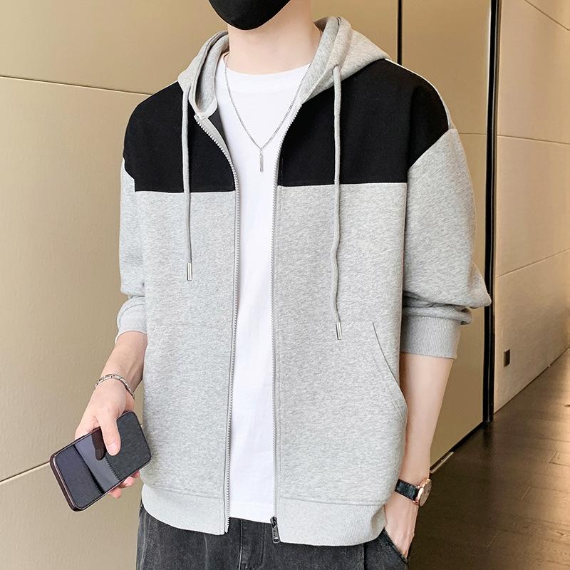 Кардиган с капюшоном, свитер, куртка, мужская осенняя американская свободная верхняя одежда, мужская повседневная куртка в тон цвета