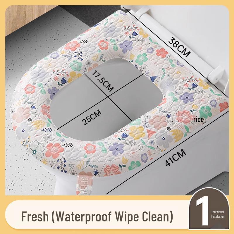 Водонепроницаемая подушка для сиденья унитаза из ЭВА с ручками - Милая, Антибактериальная, Универсальный размер для всех сезонов