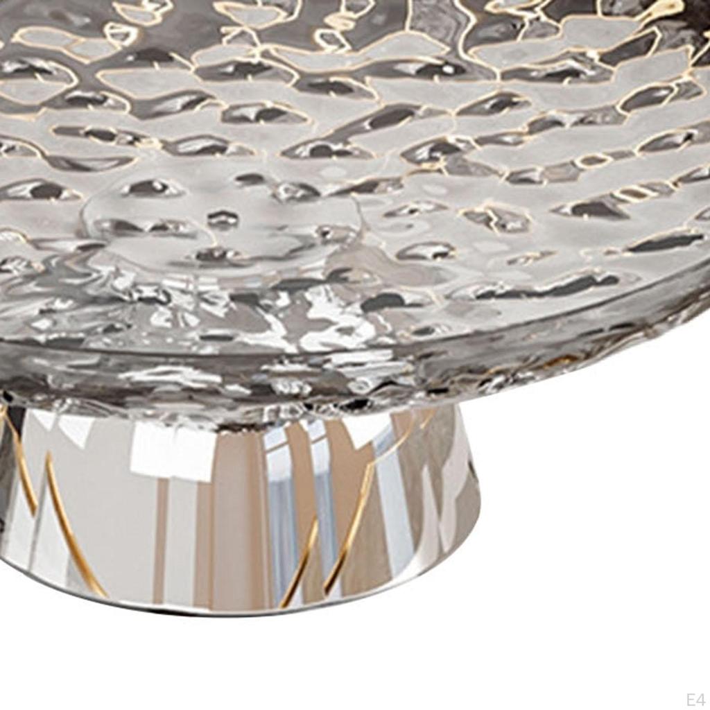 Pedestal Fruit Bowl Decorative Multifunctional Aesthetic Storage Tray Food Dish for Kitchen