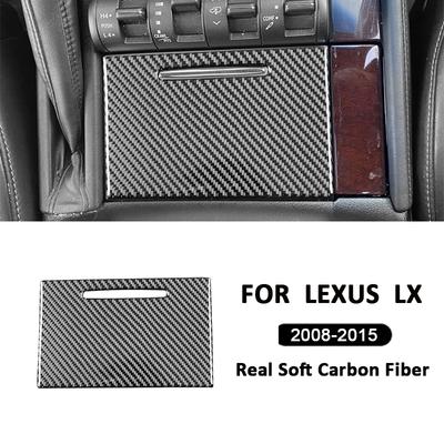 Для Lexus LX 2008-2015 Автомобильный интерьер из углеродного волокна Панель крышки ящика для хранения центральной консоли Модификация Декоративная наклейка