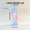 1PC Soft Pink Cherry Blossom Flower Print 750ml Color Plastic Sports Water Bottle Leakproof Flip Straw Lid Suitable for Sports Office Home Use