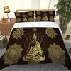 Duvet Cover King Queen Size 3D  Bedding Set Adults Women Buddha Statue Polyester Quilt Cover + 2 Pillowcase Fashion