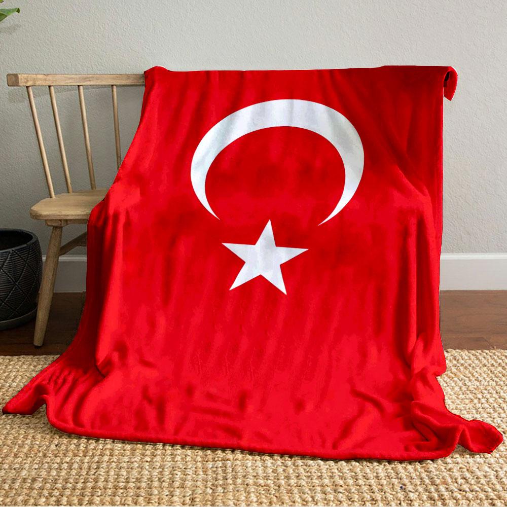 Turkish Flag Design Blanket for all seasons blanket lunch break throw gift