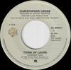 7-дюймовая пластинка CHRISTOPHER CROSS  Think Of Laura 9296587 WARNER BROS. Канада 1983 Почтовый Использованный