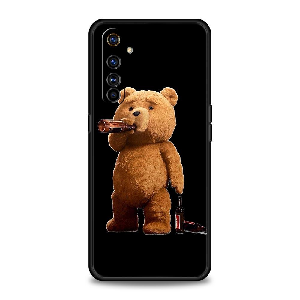 Funny Just Relax Brown Bear For Realme GT Neo 2 3 3T Phone Case For Realme 10 9 8 5G 7 6 GT2 Pro Plus 9i C21 C11 C25 C35 Cover
