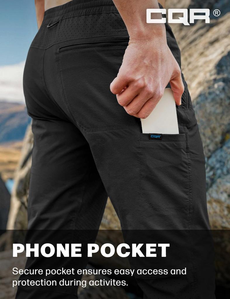 CQR Climbing со шнурком и многофункциональные Идеально подходят для и активного отдыха Мужские брюки рипстоп, Водоотталкивающие, Прохладные на ощупь, Влагоотводящие,