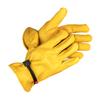 1 Pair Yellow Cowhide Heavy Duty Safety Protective Driver Working Welding Stretchable Mechanic Glove Leather Work Gloves For Men