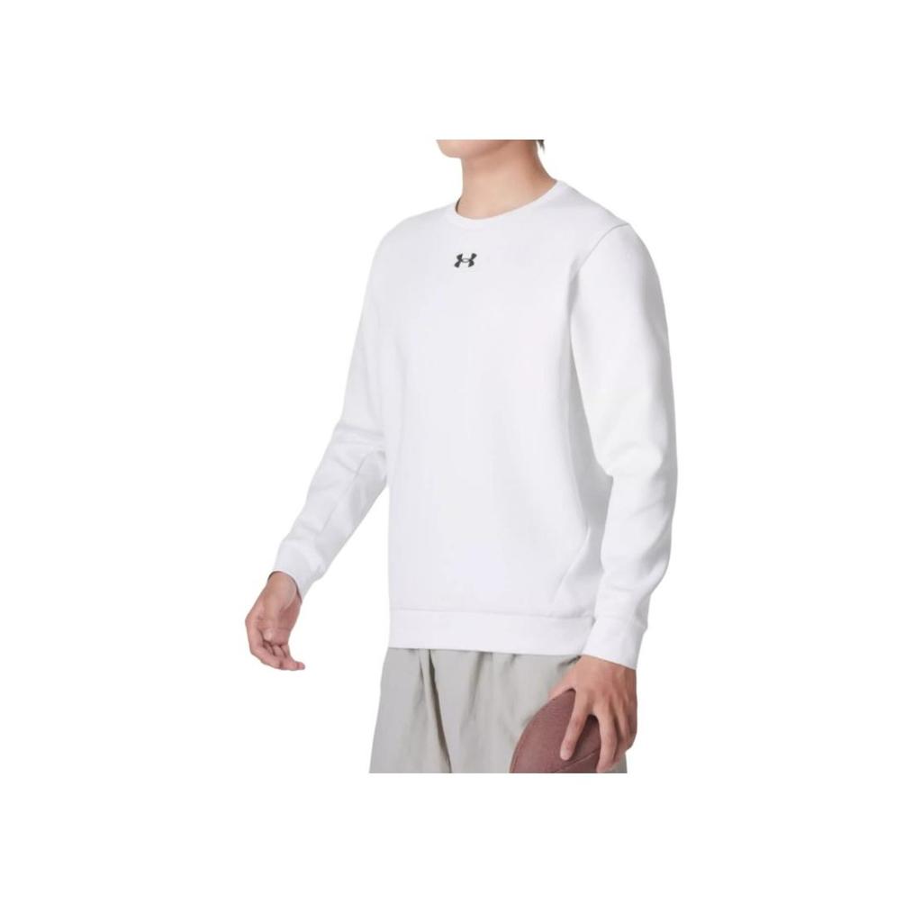 Under Armour Sports Lifestyle Series Logo Casual Fitness Crewneck Sweatshirt Unisex Sweatshirt White 23600306-100