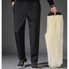 Мужские зимние теплые повседневные свободные толстые брюки большого размера с завязками для бега, спортивные брюки, водонепроницаемые толстые кашемировые брюки для активного отдыха