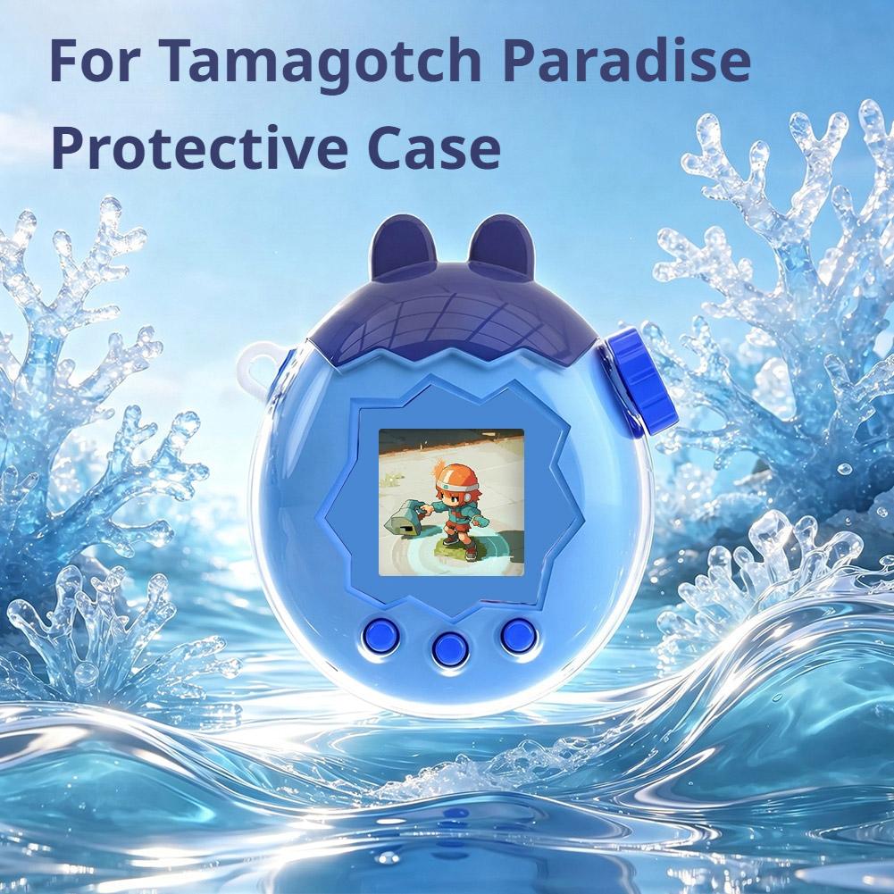 Новый милый чехол-блок из П К с ушками кролика для Tamagotchi Paradise Прозрачная защитная крышка Кавайный аксессуар Коллекционная Декоративная Игрушка Подарок
