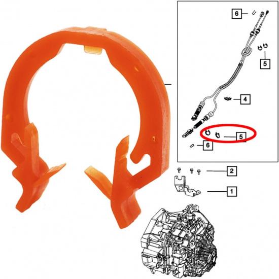 2pcs Transfer Case Shift Cable Retainer Clip for Jeep Wrangler JK 2007-2018 for Patriot Compass Liberty Fastener Car Repair Kit Replacement Part