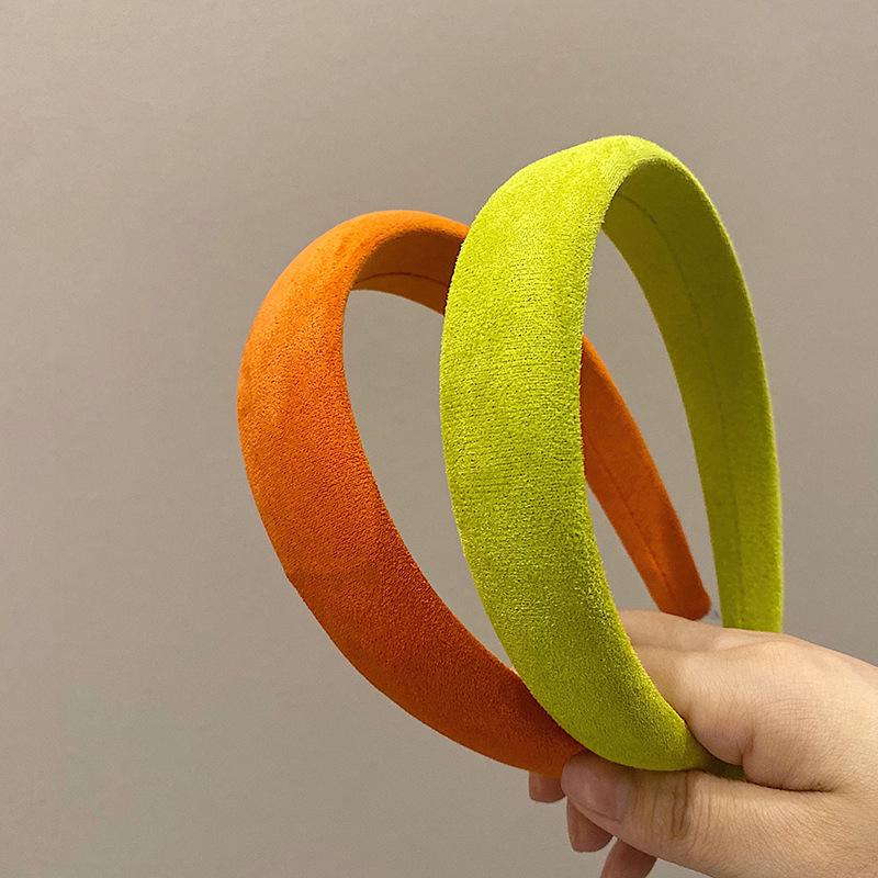 Разноцветная повязка на голову из плюшевой губки Dongdaemun: Универсальная широкая шпилька для девочек