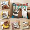 Cartoon We B-Bare B-Bears Pillow Case Anti-dustmite Invisible Zipper Sofa Bed