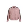 Mh Bomber Logo Print Fleece Warm Casual Sports Jacket Women Jacket Pink GM1412