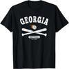 Классическая футболка в ретро-стиле Georgia Softball Classic для мужчин и женщин