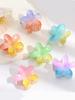 6 Pcs Dopamine Egg Flower Small Hair Claws For Women Girls Party Hair Accessories