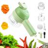 4-in-1 Hand-held Vegetable Cutter Portable Wireless Electric Kitchen Multi-function Garlic Chopper