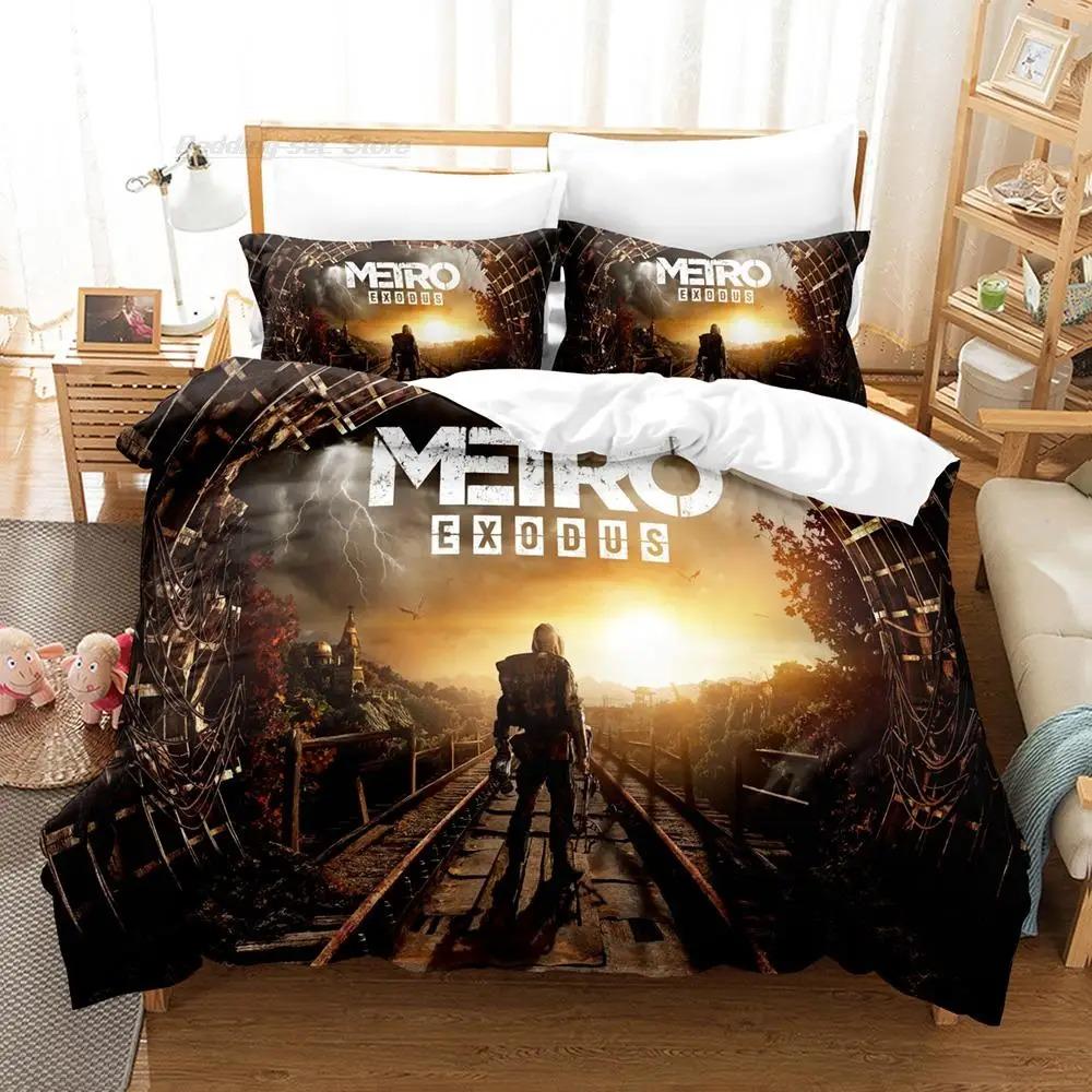 Постельное белье Metro Exodus Односпальное Двуспальное Полное Полуторное Матрас King Size Комплект для Спальни Взрослых Детей Пододеяльник 3D Принт