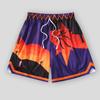Unisex Retro Mesh Basketball Shorts - Breathable, Double-Layer, Above-Knee Casual Wear for Summer