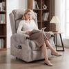 TV Armchair with Lift Assist Electric Recliner with Vibration Massage, Heat, and Reclining Function, Light Grey