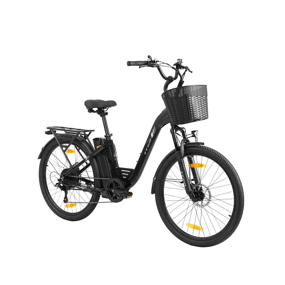 TTGO C2 PRO Городской Электровелосипед, Аккумулятор 36В 18Ач, 7-скоростная трансмиссия Shimano