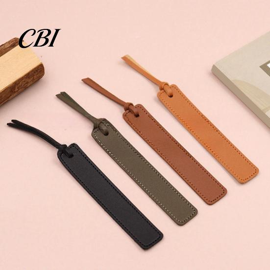 Page Marker Faux Leather Bookmark, Classic Stitched Bookmark with Rope, Ultra-Thin Reading Accessories for Women Men, Book Lovers Unique Accessory