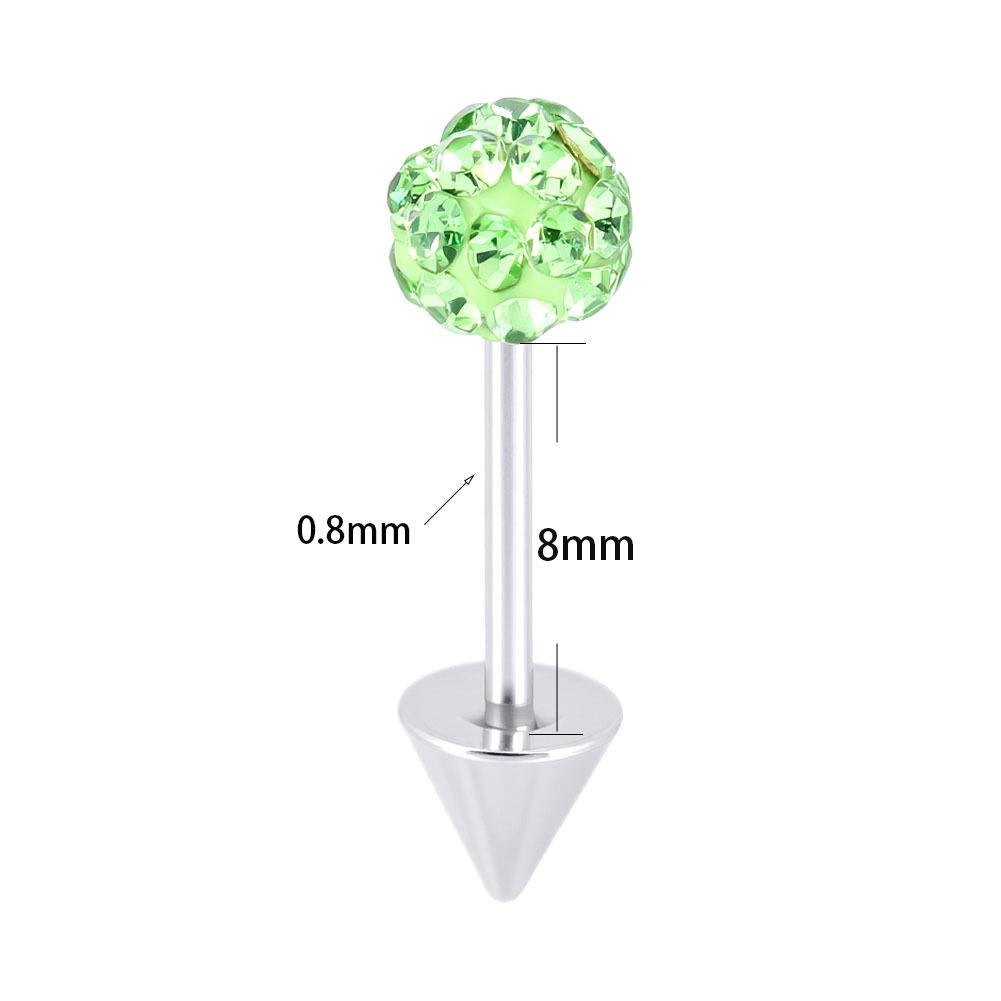 Двусторонний титановый стальной шип-серьга для пирсинга хряща уха, для прокола верхней части хряща (helix)