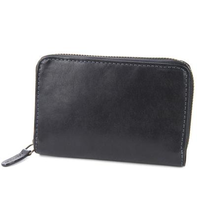 Кошелек бифолд Black Label из натуральной кожи с круглой молнией Gaudi 0626802 Черный Мужской BL-626802-10