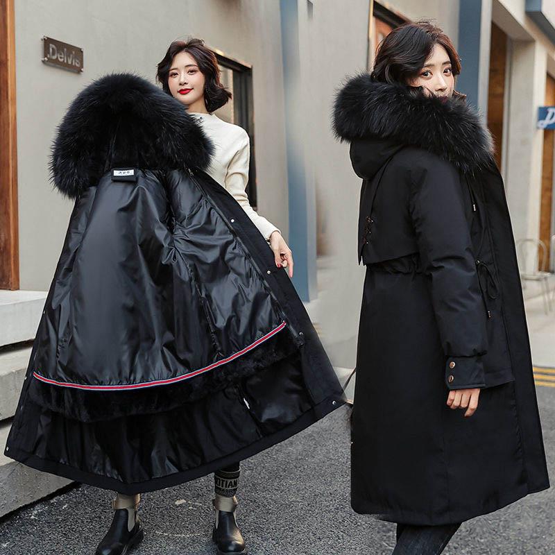 Однослойная трехслойная женская куртка средней длины со съемной подкладкой, хлопковая стеганая куртка с бархатной утолщенной талией, стеганая куртка