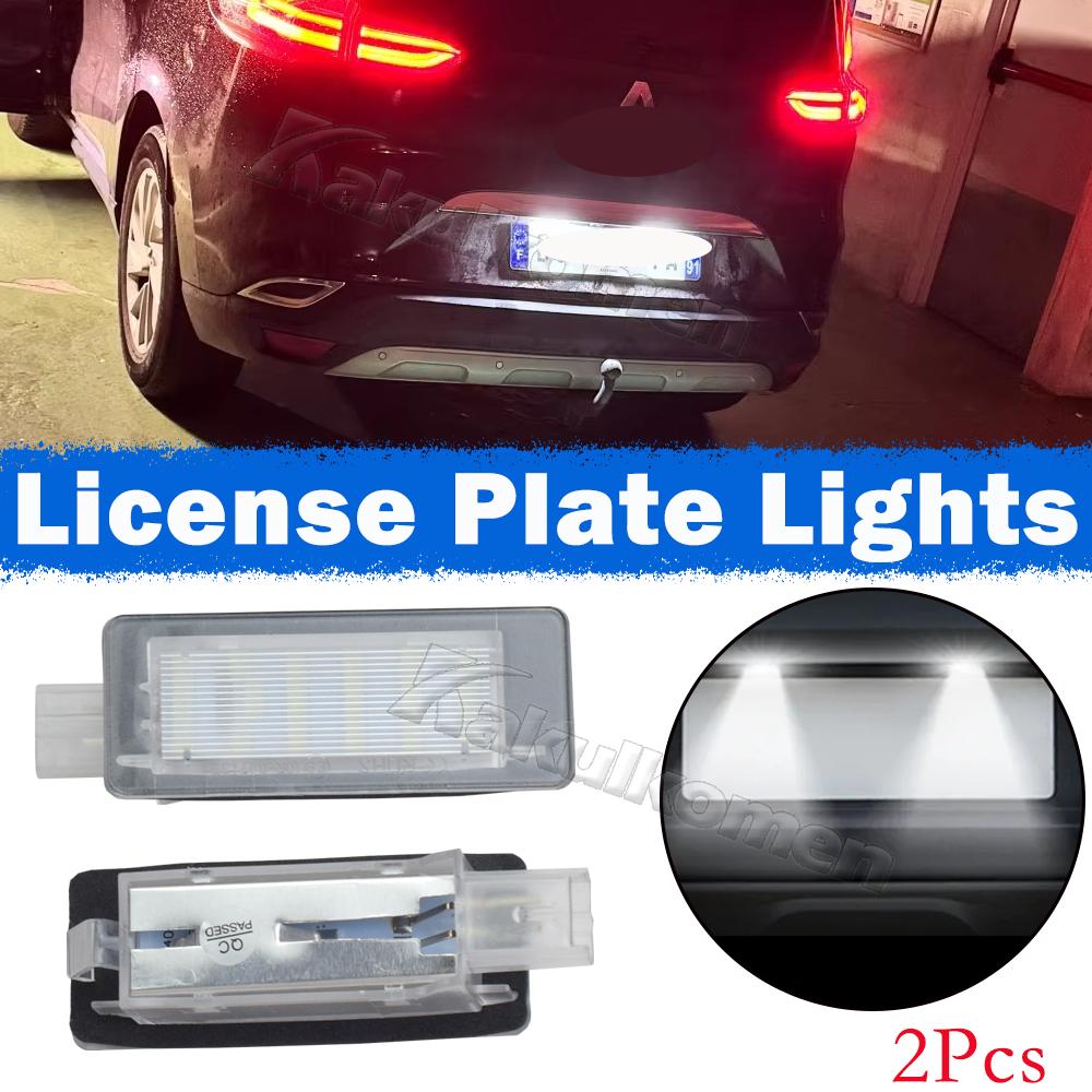 For Renault Scenic 2 3 Fluence Captur Espace 4 Grand Modus Zoe BFM Laguna Sport Tourer Car LED License Number Plate Light Lamps License Plate Lights