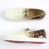 Excellent Christian Louboutin Slip-on  Ivory Brown Patent leather mens 42 Used