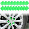 Andux Space Car Wheel Lock Nut Cover Lightweight Silicone Caps 20pcs LSBHT-01 (17mm, Green)